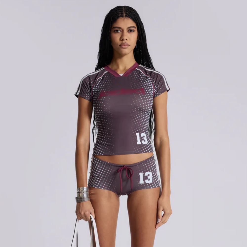 Illusion No. 13 Football Mini Shorts Jaded London